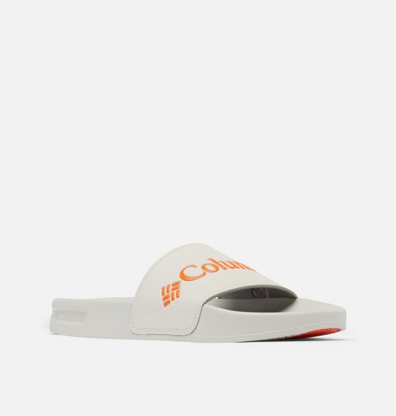 Columbia Hood River Slide Men's Sandals White | XTEMVC-624