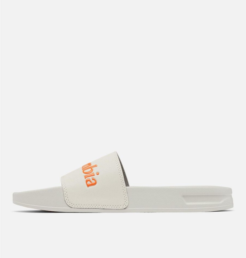 Columbia Hood River Slide Men's Sandals White | XTEMVC-624