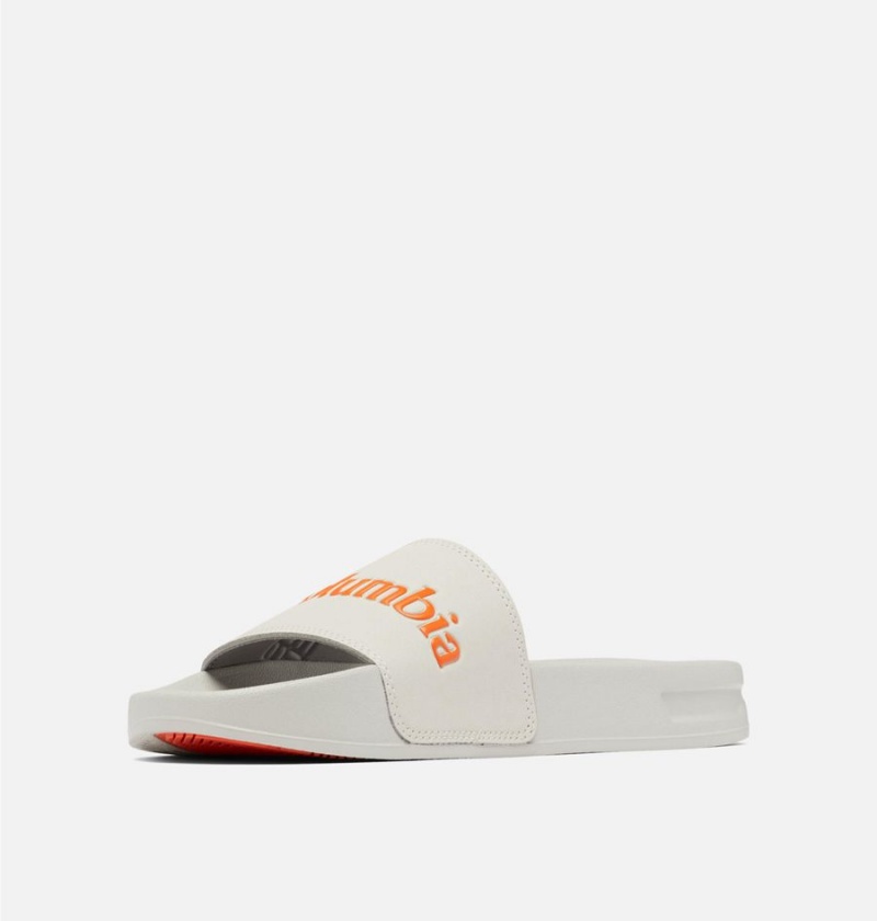 Columbia Hood River Slide Men's Sandals White | XTEMVC-624