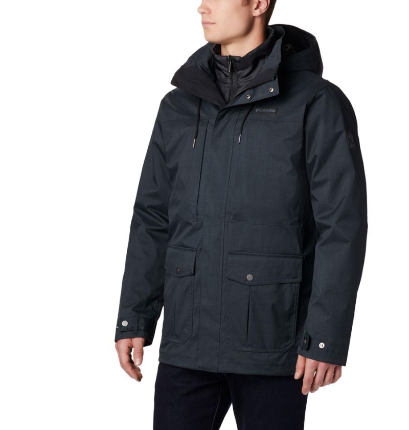 Columbia Horizons Pine Interchange Men\'s 3 In 1 Jackets Black | LUGJHN-304