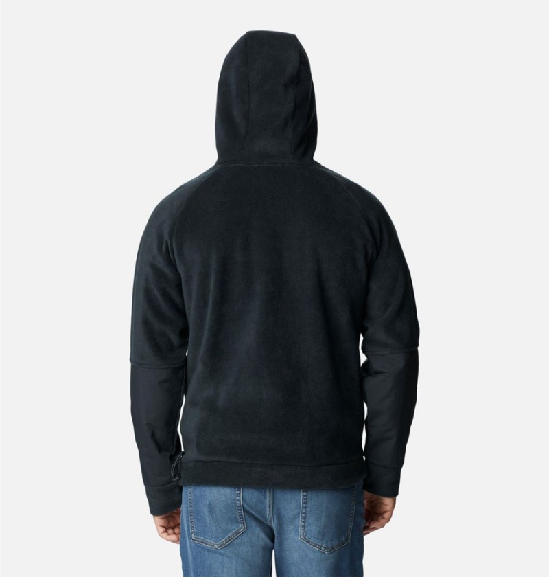 Columbia Hunterdon Fleece Men's Hoodie Black | ARVQIO-359