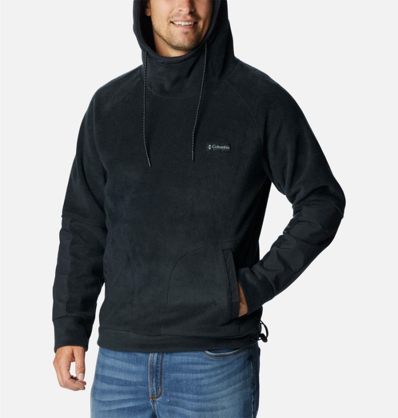 Columbia Hunterdon Fleece Men's Hoodie Black | ARVQIO-359