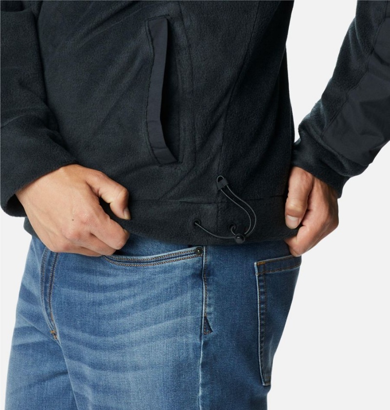 Columbia Hunterdon Fleece Men's Hoodie Black | ARVQIO-359