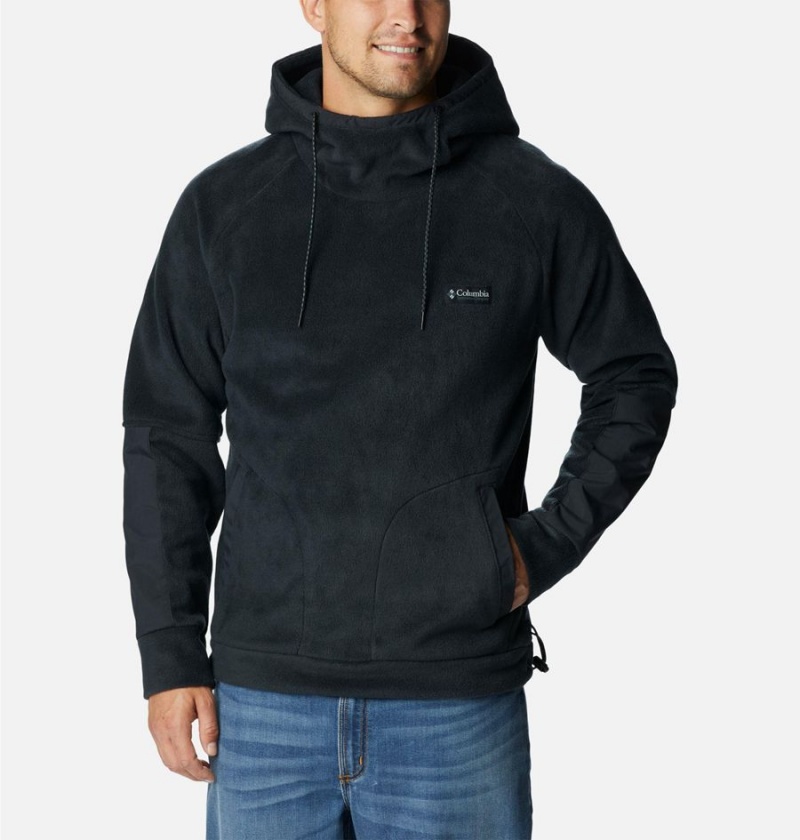 Columbia Hunterdon Fleece Men\'s Hoodie Black | ARVQIO-359