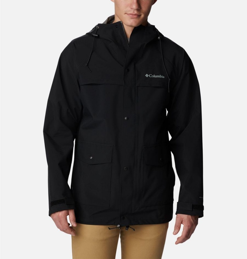 Columbia Ibex II Shell Men\'s Rain Jacket Black | GSMTVY-642