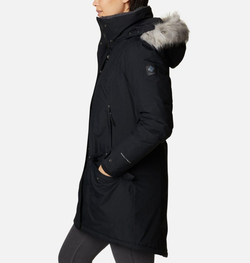 Columbia Icelandite TurboDown Women's Coats Black | RFVSIY-748