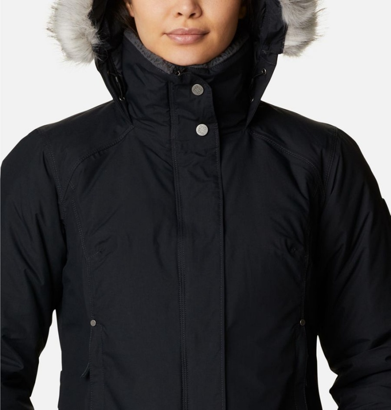 Columbia Icelandite TurboDown Women's Coats Black | RFVSIY-748