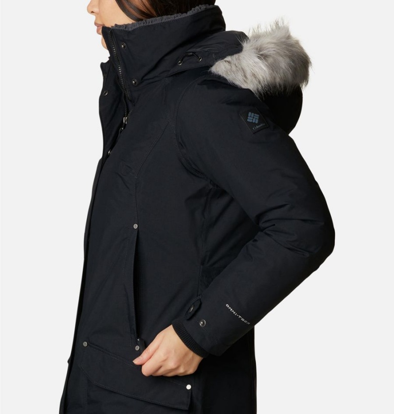 Columbia Icelandite TurboDown Women's Coats Black | RFVSIY-748