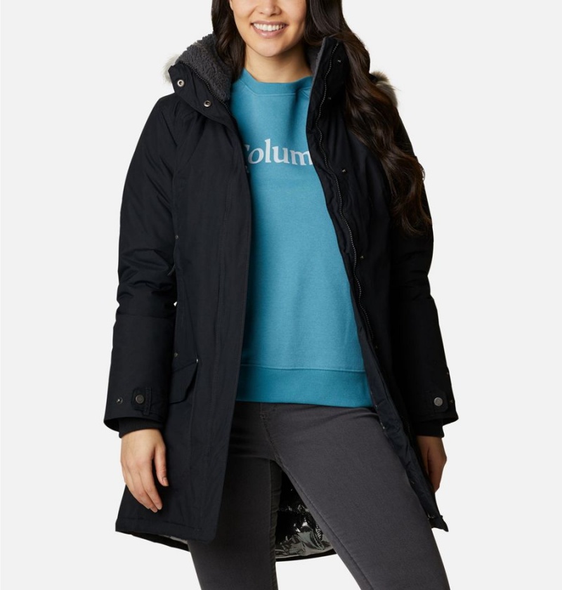 Columbia Icelandite TurboDown Women's Coats Black | RFVSIY-748