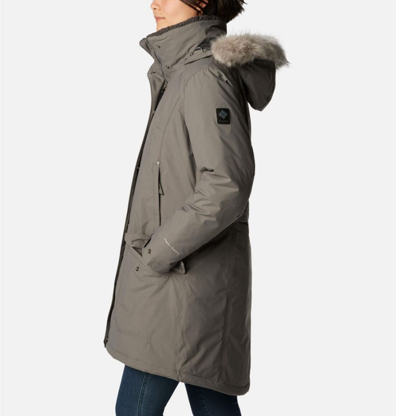Columbia Icelandite TurboDown Women's Coats Grey | GVJZFI-159