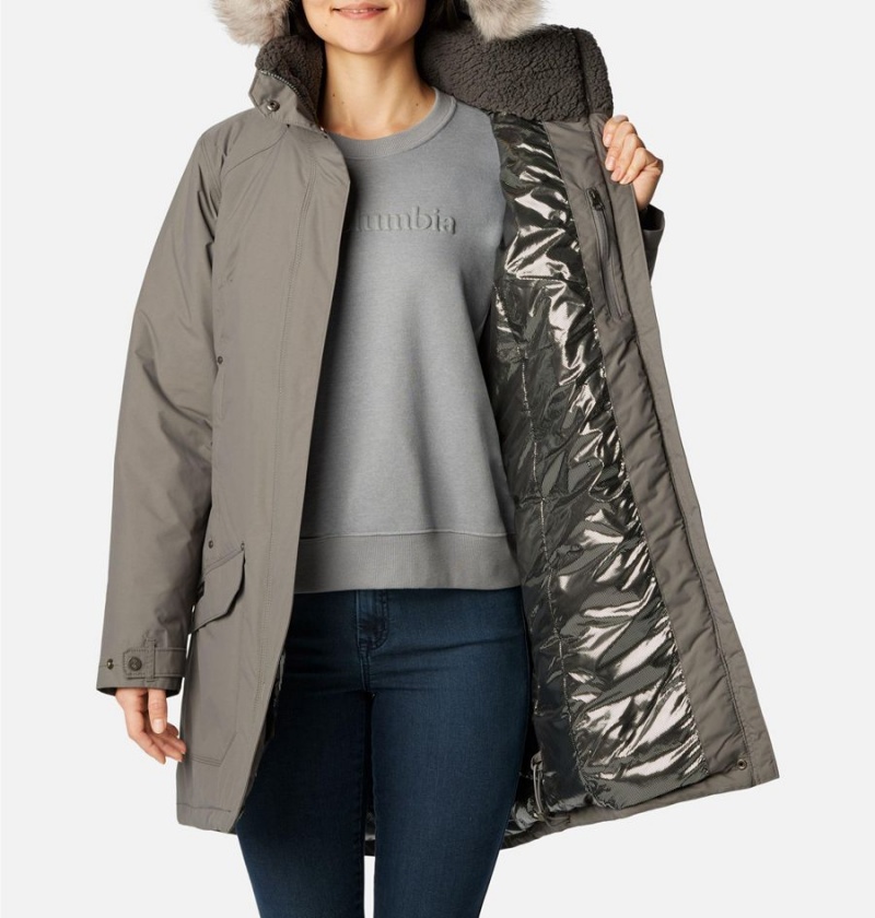 Columbia Icelandite TurboDown Women's Coats Grey | GVJZFI-159