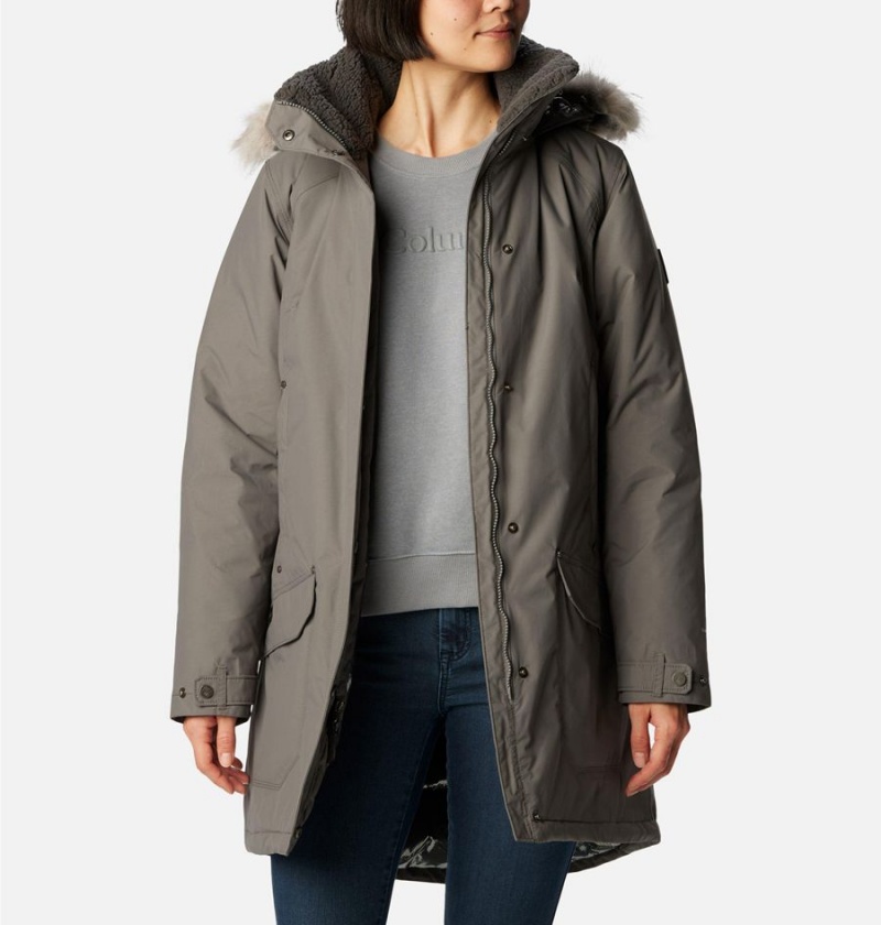 Columbia Icelandite TurboDown Women's Coats Grey | GVJZFI-159