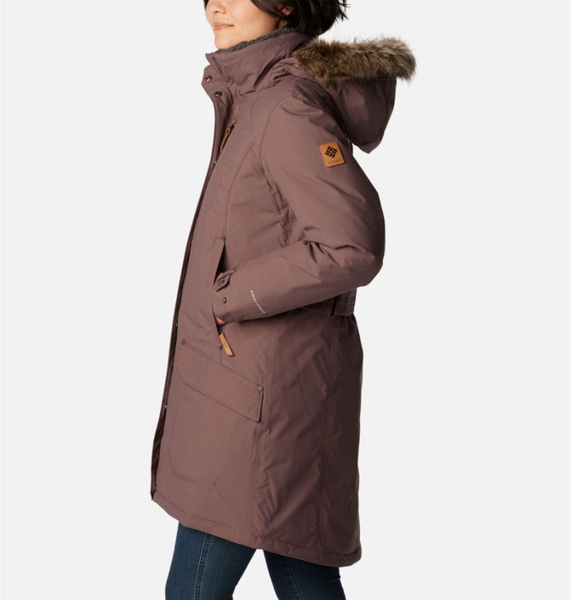 Columbia Icelandite TurboDown Women's Coats Brown | GZKJTP-954