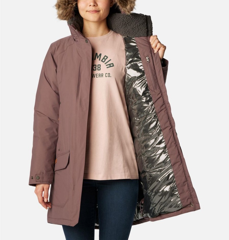 Columbia Icelandite TurboDown Women's Coats Brown | GZKJTP-954