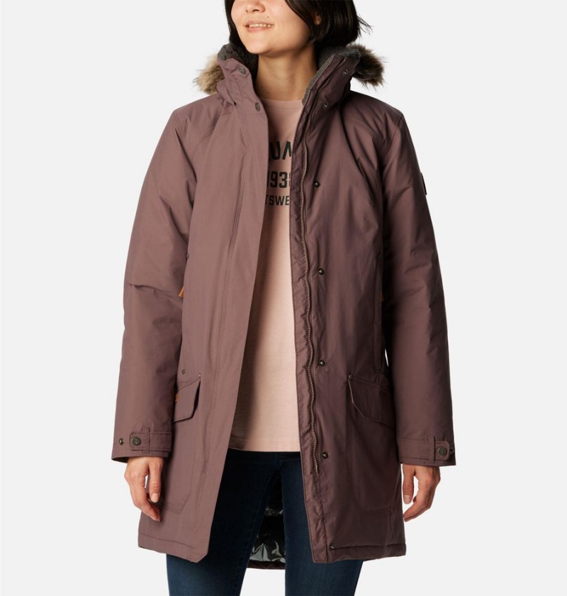 Columbia Icelandite TurboDown Women's Coats Brown | GZKJTP-954