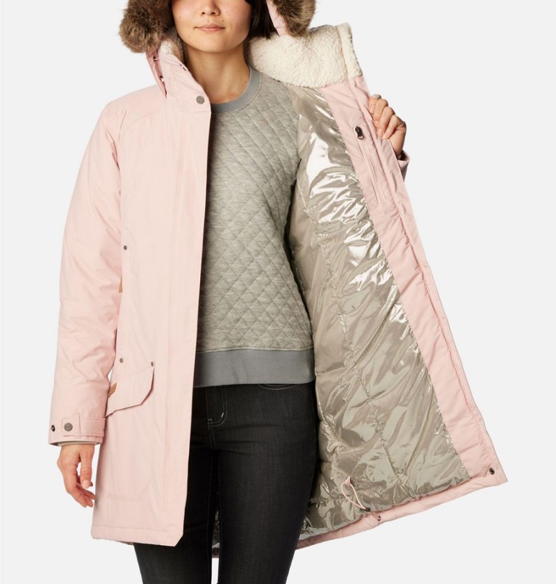 Columbia Icelandite TurboDown Women's Coats Pink | SCJBTK-319