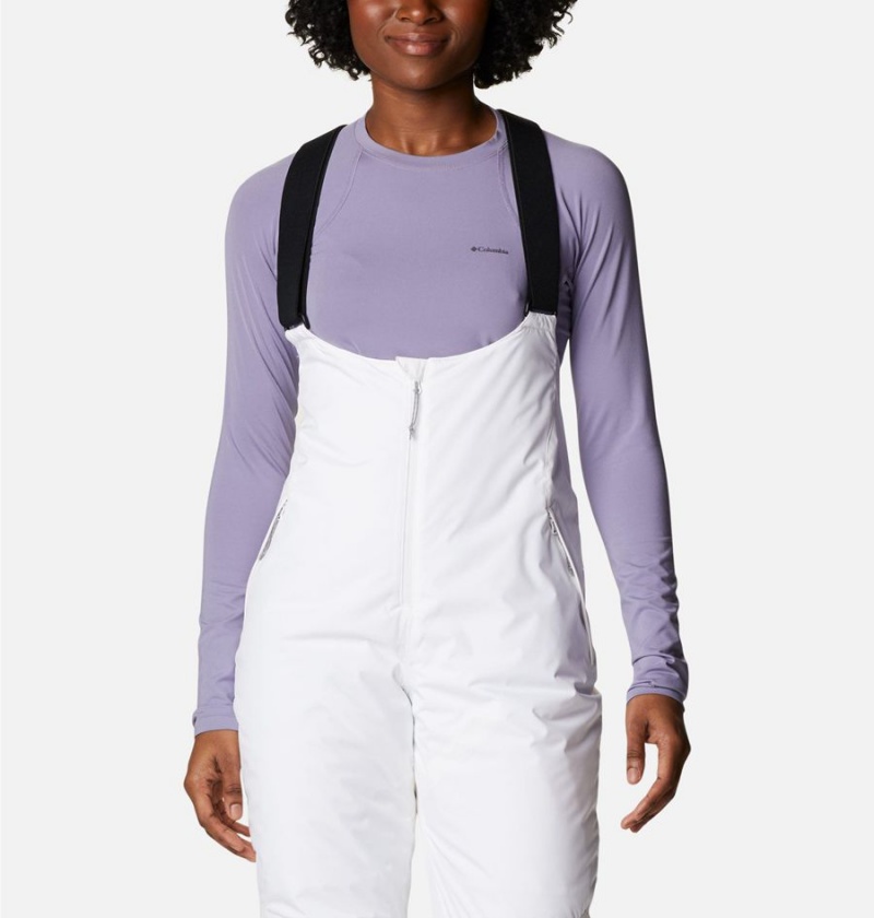 Columbia Iceventure Insulated Ski Bib Women's Pants White | GUSNWC-735