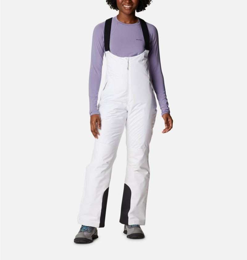 Columbia Iceventure Insulated Ski Bib Women\'s Pants White | GUSNWC-735