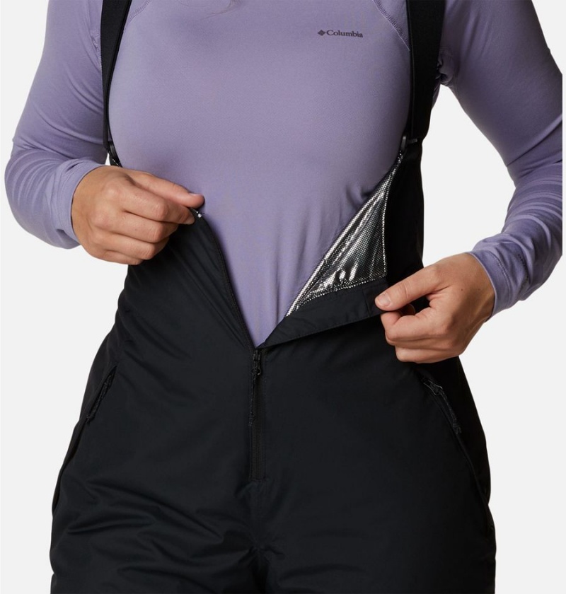 Columbia Iceventure Insulated Ski Bib Women's Pants Black | PEZLQU-678