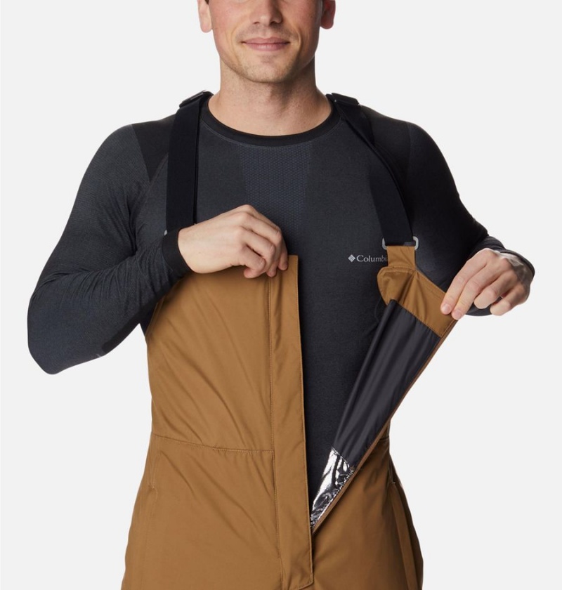 Columbia Iceventure Ski Bib Men's Pants Khaki | PTGIVK-016