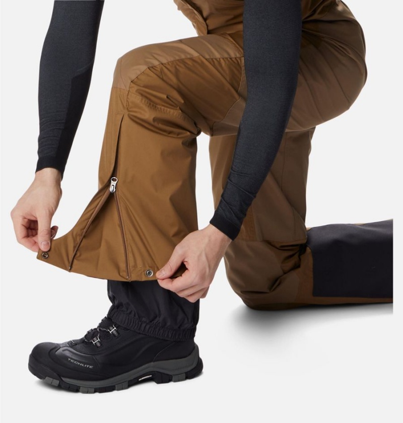 Columbia Iceventure Ski Bib Men's Pants Khaki | PTGIVK-016