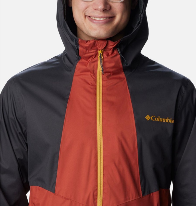 Columbia Inner Limits II Men's Rain Jacket Red | ZLRBWQ-902