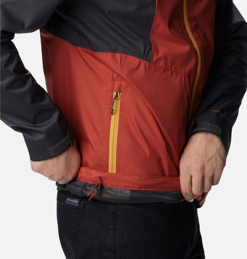 Columbia Inner Limits II Men's Rain Jacket Red | ZLRBWQ-902