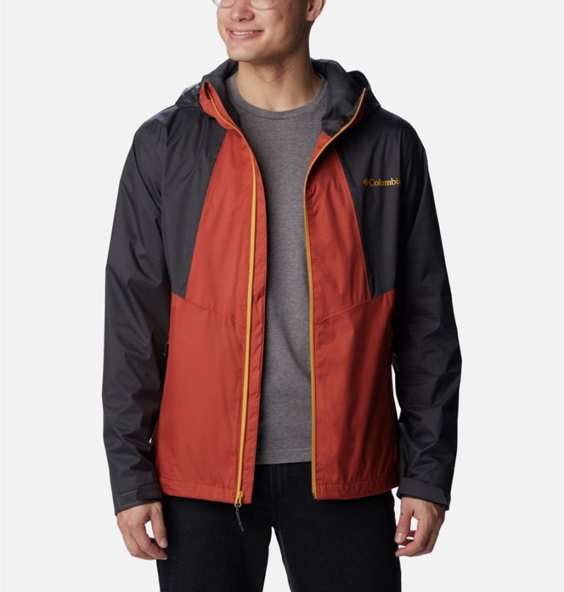 Columbia Inner Limits II Men's Rain Jacket Red | ZLRBWQ-902