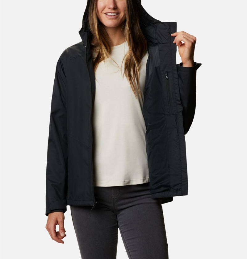 Columbia Inner Limits II Women's Rain Jacket Black | ZKOSLG-487
