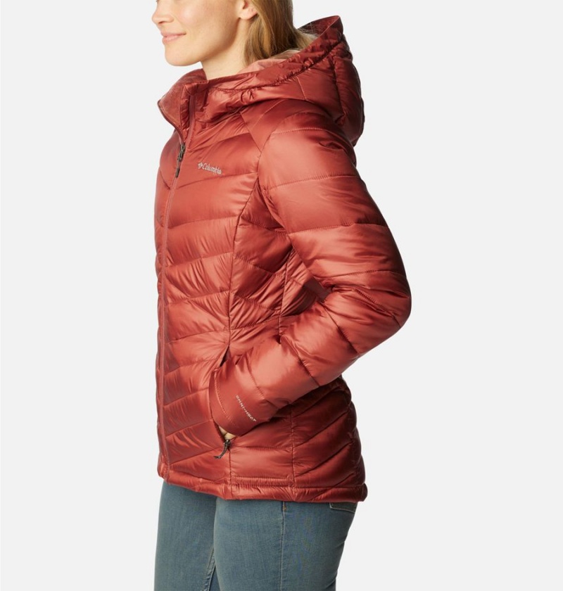 Columbia Joy Peak Insulated Hooded Women's Puffer Jacket Red | HKNUFC-173