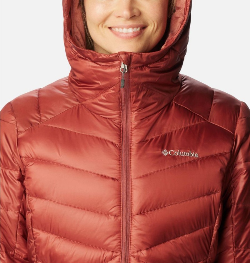 Columbia Joy Peak Insulated Hooded Women's Puffer Jacket Red | HKNUFC-173