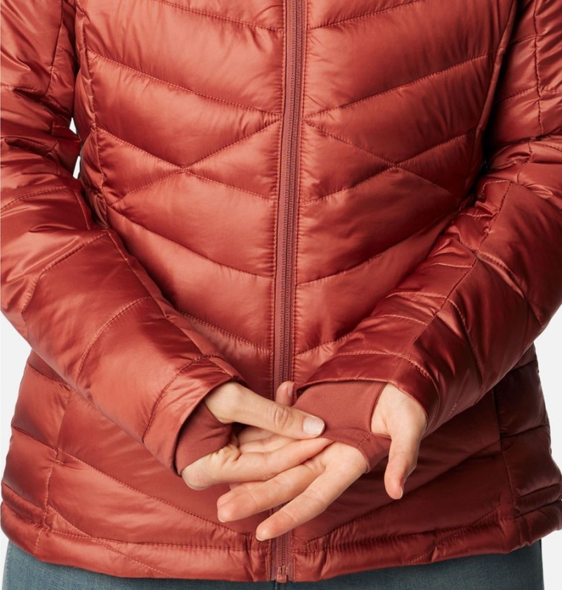 Columbia Joy Peak Insulated Hooded Women's Puffer Jacket Red | HKNUFC-173