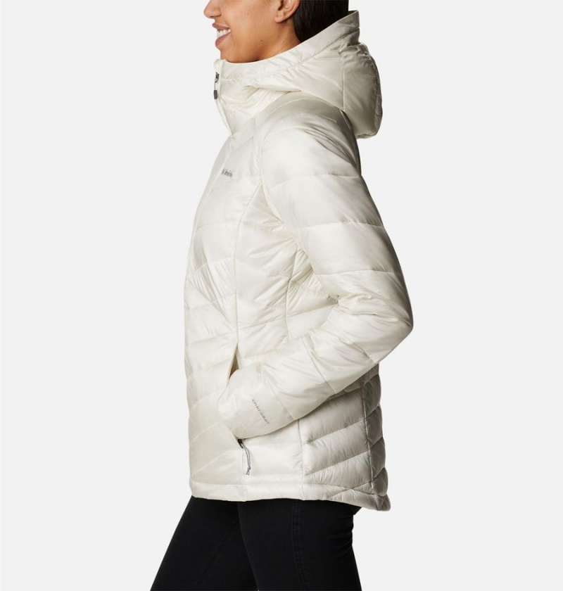 Columbia Joy Peak Insulated Hooded Women's Puffer Jacket White | JYHINR-643