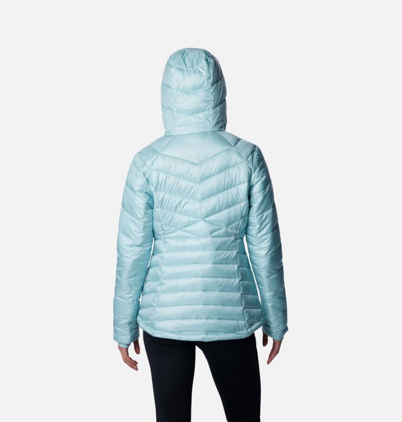 Columbia Joy Peak Insulated Hooded Women's Puffer Jacket Turquoise | EUDTVP-758