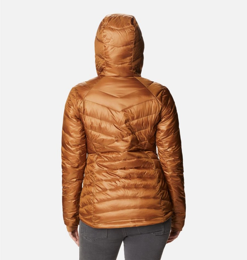 Columbia Joy Peak Insulated Hooded Women's Puffer Jacket Brown | OZMQDE-469