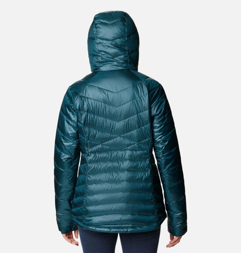 Columbia Joy Peak Insulated Hooded Women's Puffer Jacket Turquoise | YLAXMG-290