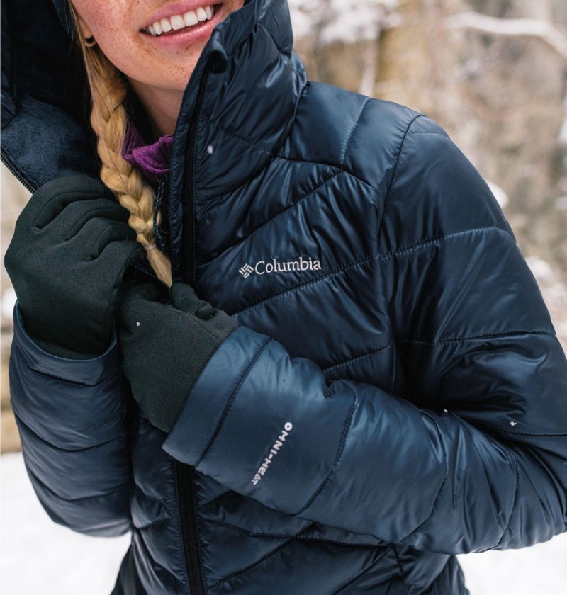 Columbia Joy Peak Insulated Hooded Women's Puffer Jacket Black | FGZVDI-830