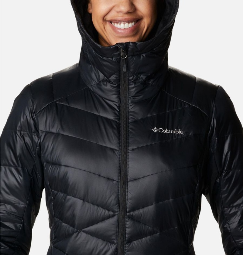 Columbia Joy Peak Insulated Hooded Women's Puffer Jacket Black | FGZVDI-830