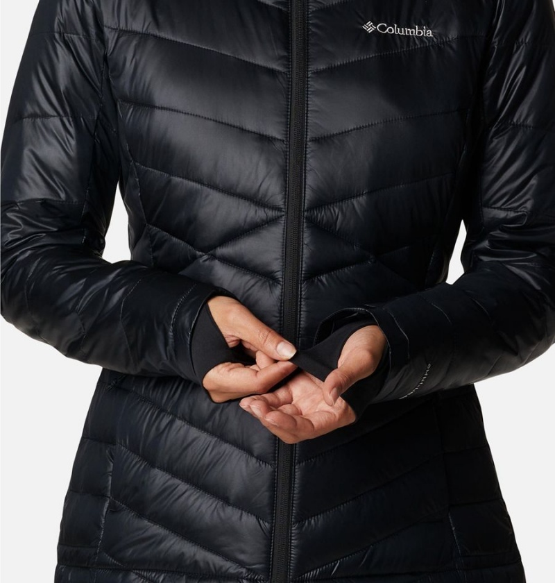 Columbia Joy Peak Insulated Hooded Women's Puffer Jacket Black | FGZVDI-830
