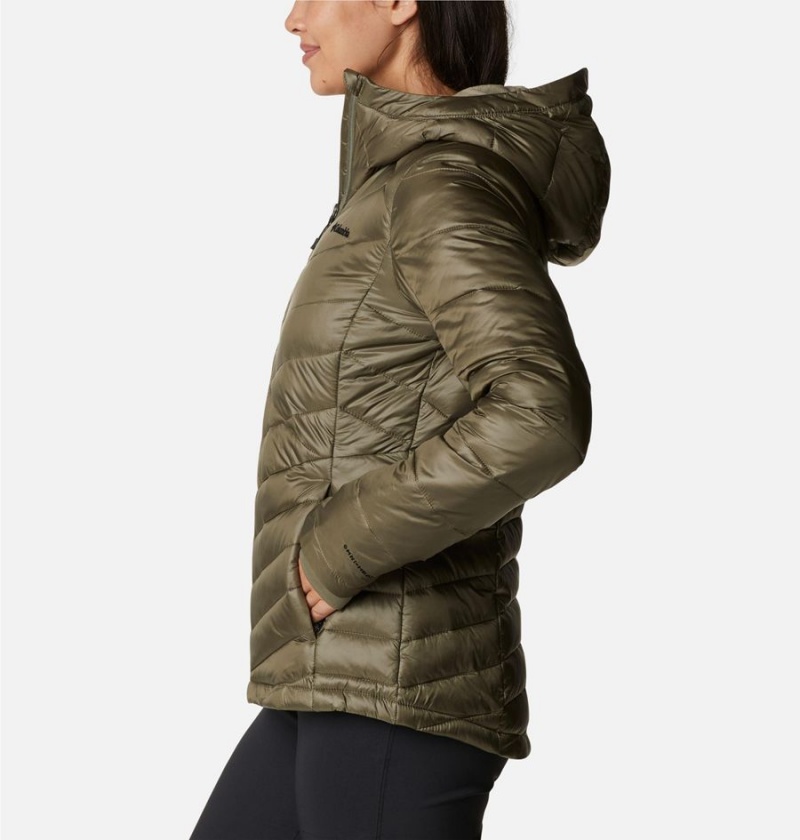 Columbia Joy Peak Insulated Hooded Women's Puffer Jacket Green | UPGWTY-148