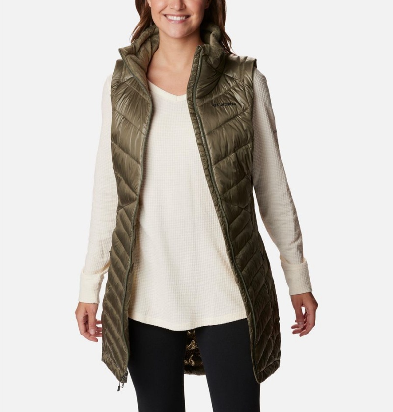 Columbia Joy Peak Long Women's Vest Green | UKDRPI-164