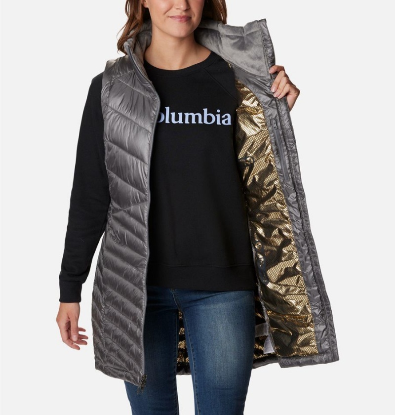 Columbia Joy Peak Long Women's Vest Grey | IRXQSJ-215