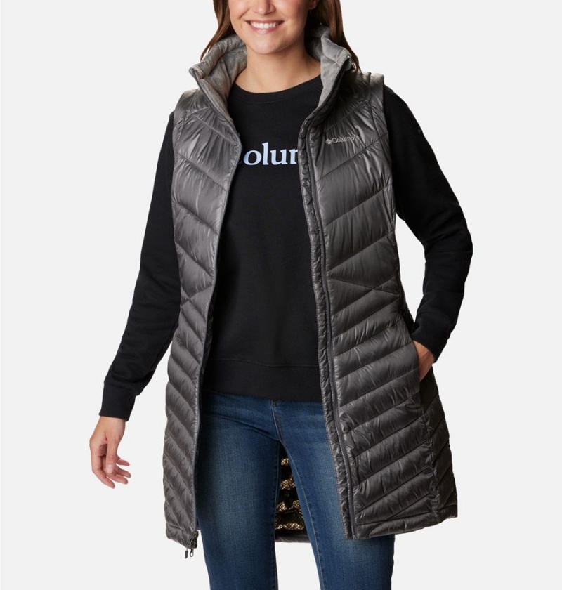 Columbia Joy Peak Long Women's Vest Grey | IRXQSJ-215