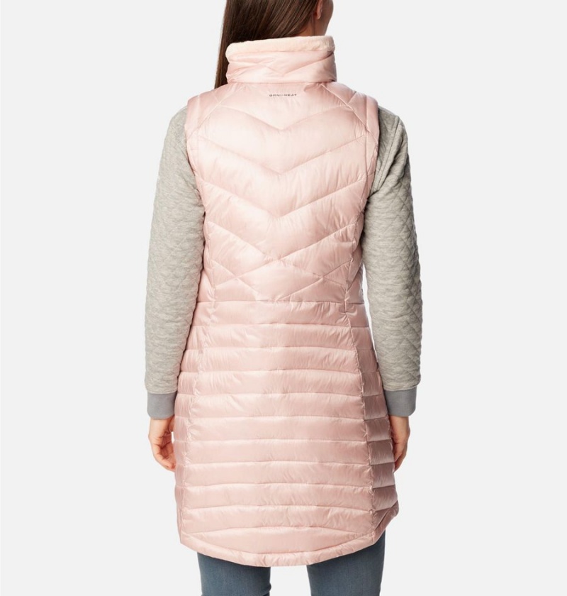 Columbia Joy Peak Long Women's Vest Pink | BYKFDC-892