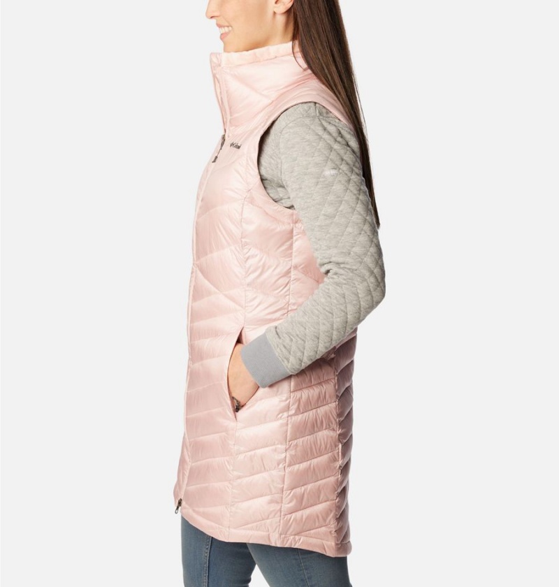 Columbia Joy Peak Long Women's Vest Pink | BYKFDC-892