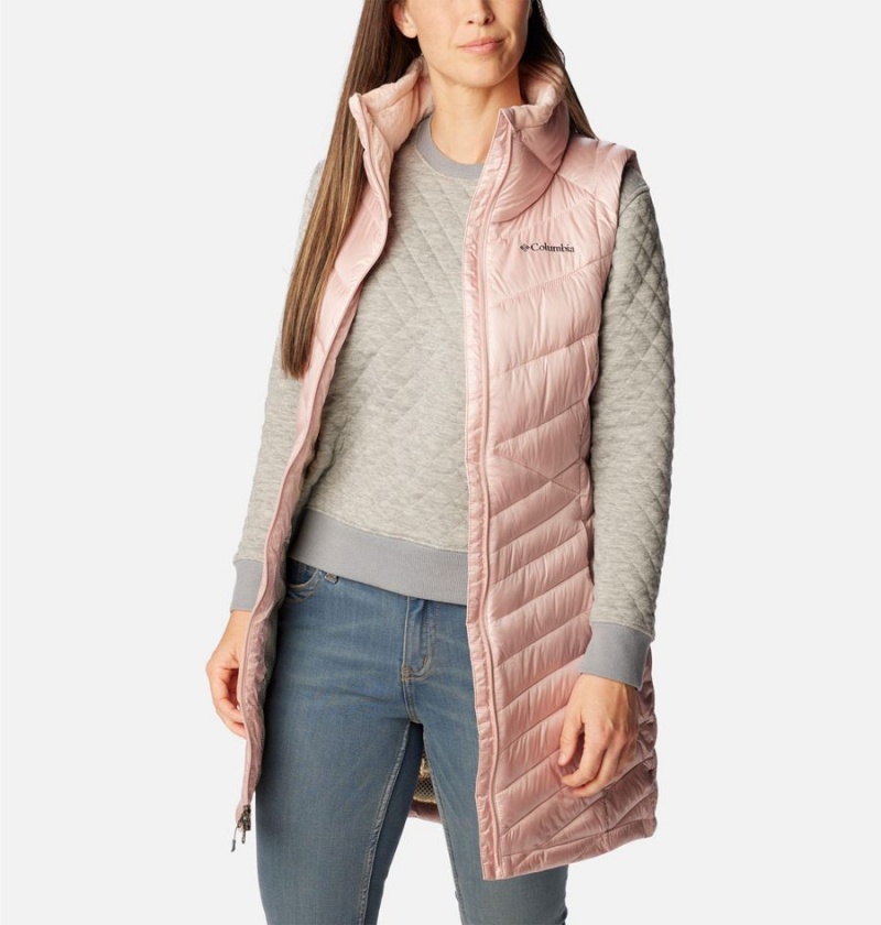 Columbia Joy Peak Long Women's Vest Pink | BYKFDC-892