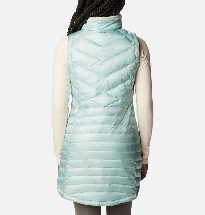 Columbia Joy Peak Long Women's Vest Turquoise | DCZWVB-420