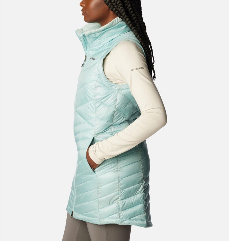 Columbia Joy Peak Long Women's Vest Turquoise | DCZWVB-420
