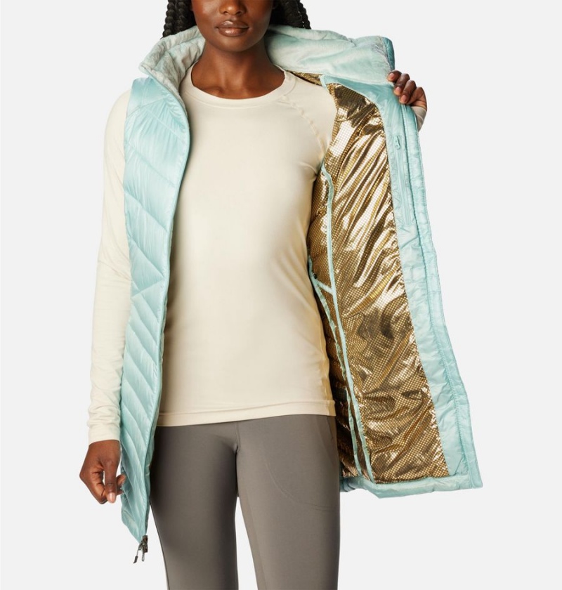 Columbia Joy Peak Long Women's Vest Turquoise | DCZWVB-420
