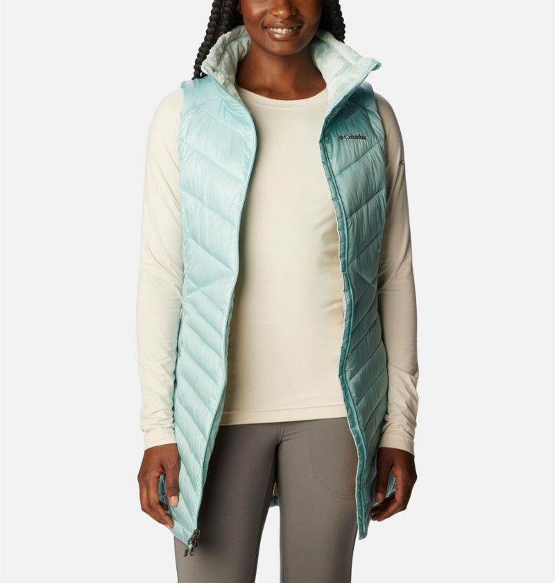 Columbia Joy Peak Long Women's Vest Turquoise | DCZWVB-420